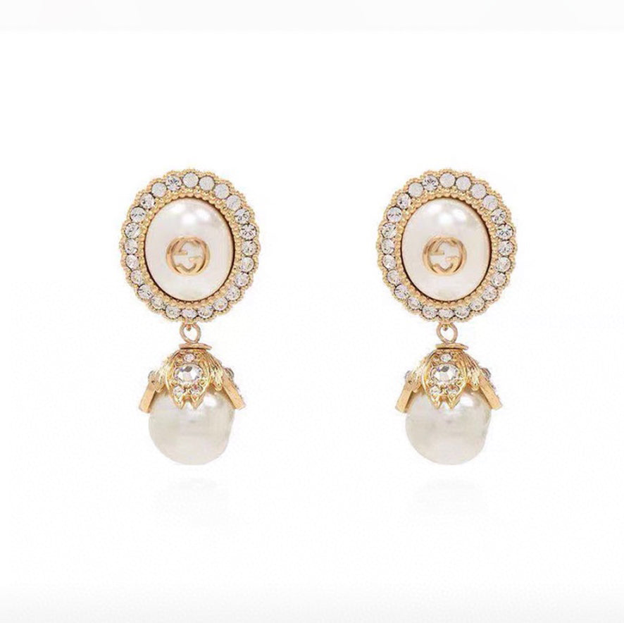 18K Gucci Pearl Earrings