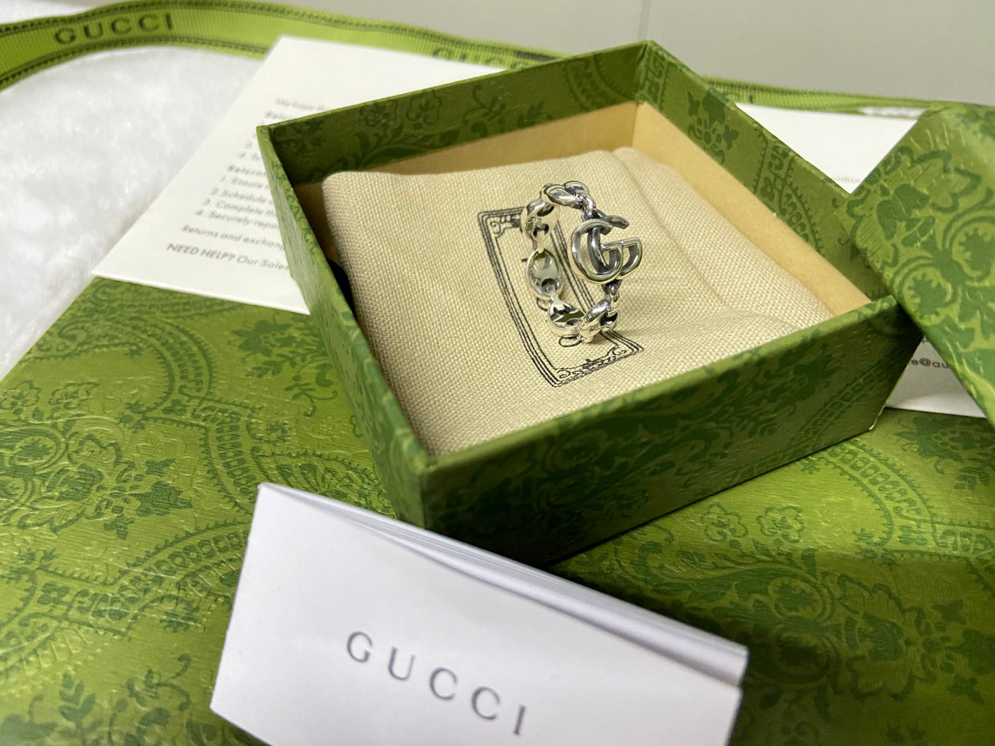 Gucci Interlocking G Chain Ring