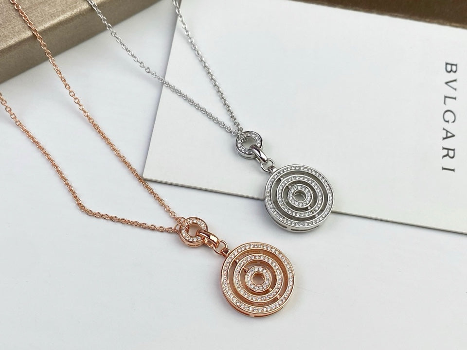 18K BVLGARI BV Cerchi Astrale Diamond Necklace