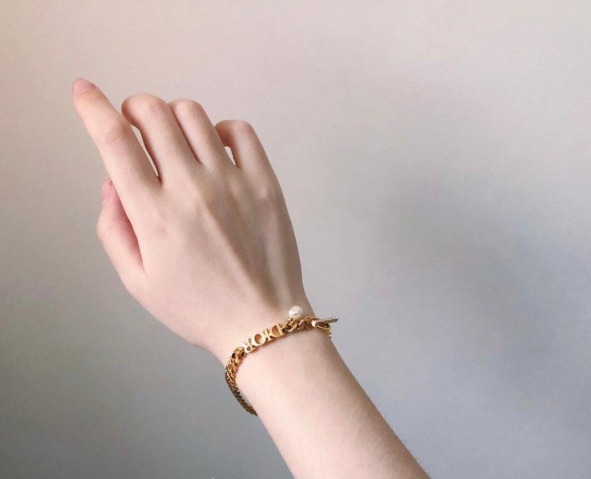 18K Dior Revolution Logo Bracelet