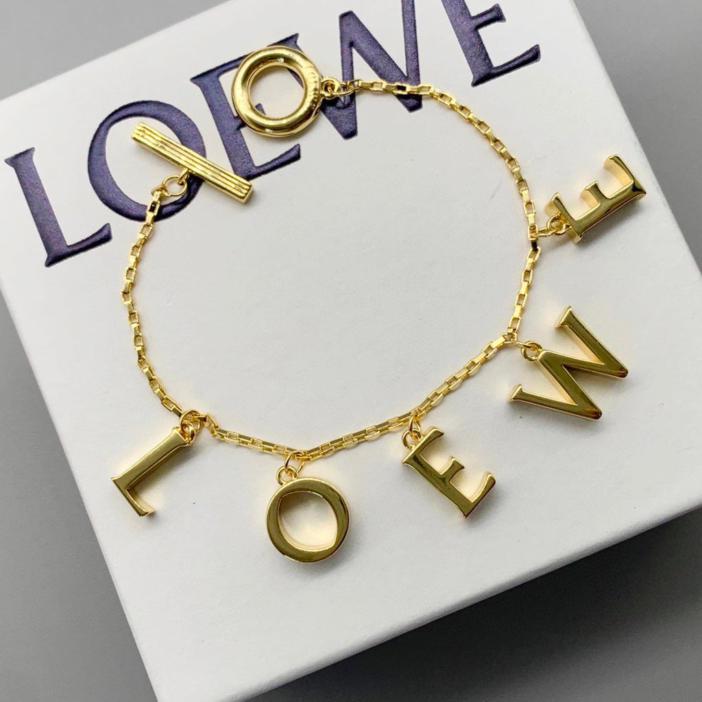 18K Loewe Anagram Letter Bracelet