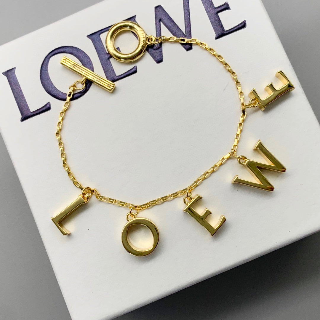 18K Loewe Anagram Letter Bracelet