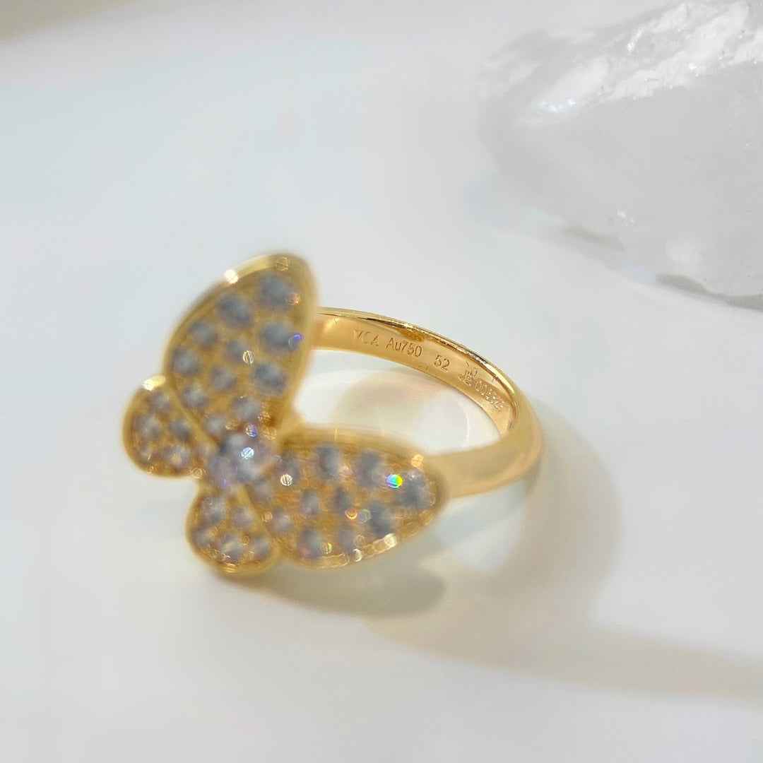 18K Van Cleef & Arpels Two Butterfly Ring