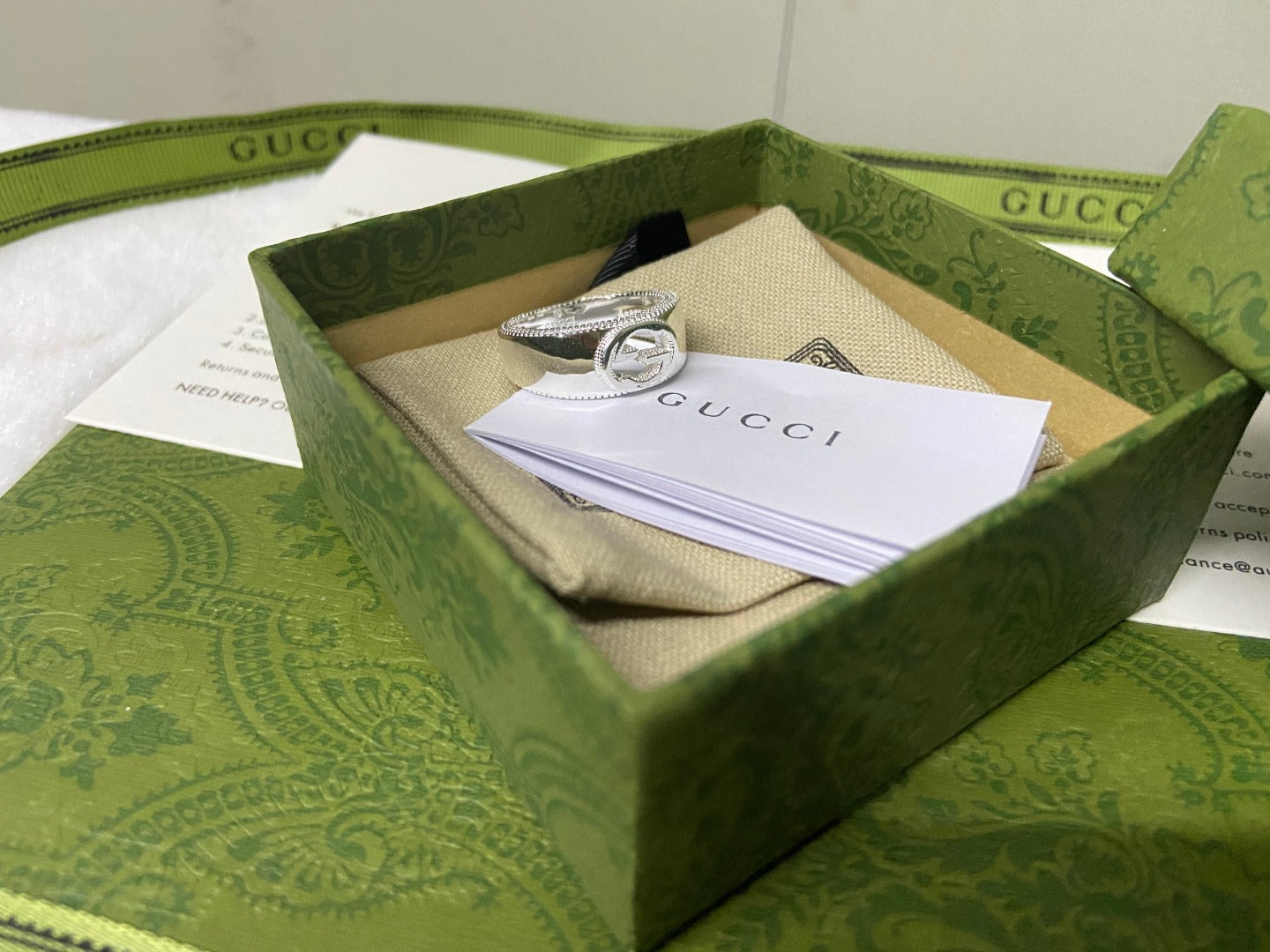 Gucci Interlocking G Wide Ring