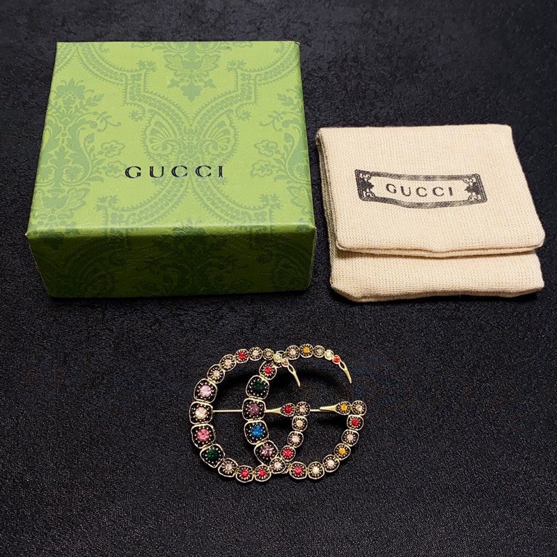 18K Gucci Color Crystal Brooch