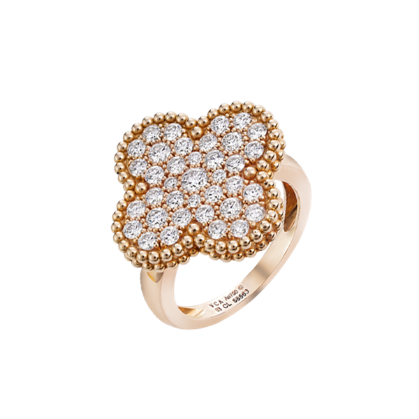 18K Van Cleef & Arpels Magic Alhambra Diamond Ring