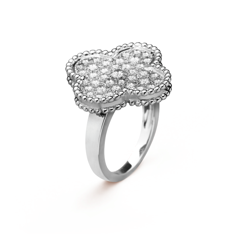 18K Van Cleef & Arpels Magic Alhambra Diamond Ring