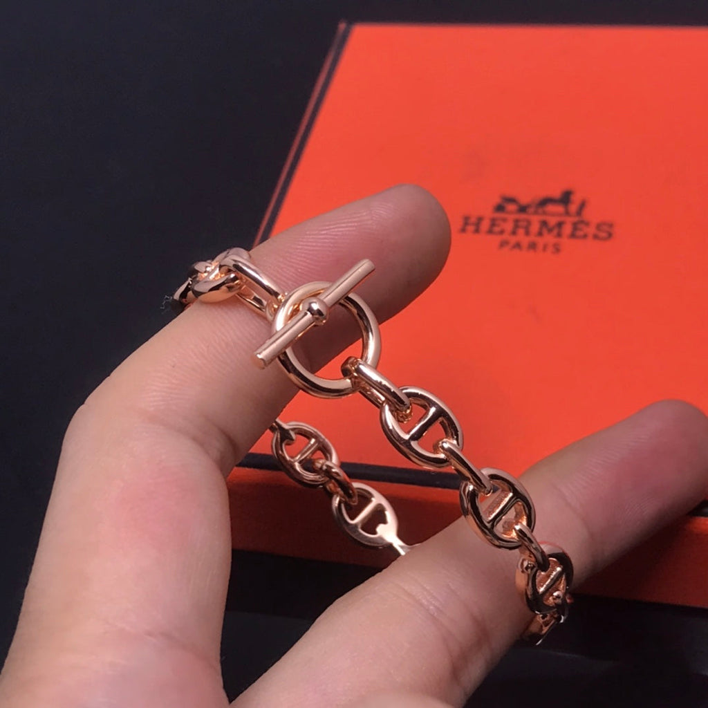 18K Chaine D'ancre Hermes Bracelet