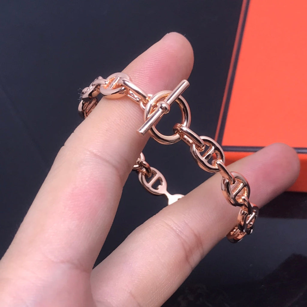 18K Chaine D'ancre Hermes Bracelet