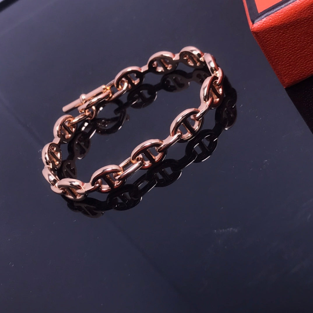 18K Chaine D'ancre Hermes Bracelet