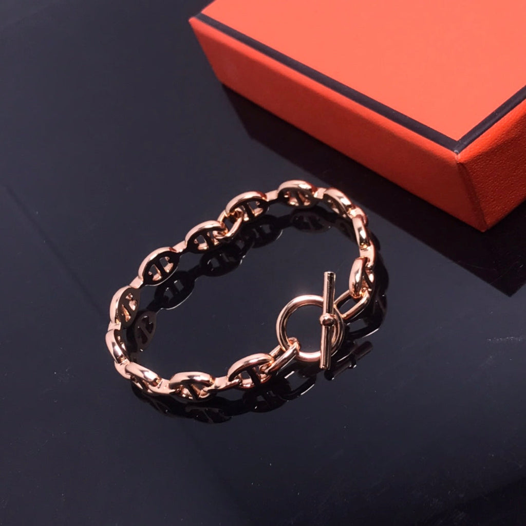 18K Chaine D'ancre Hermes Bracelet