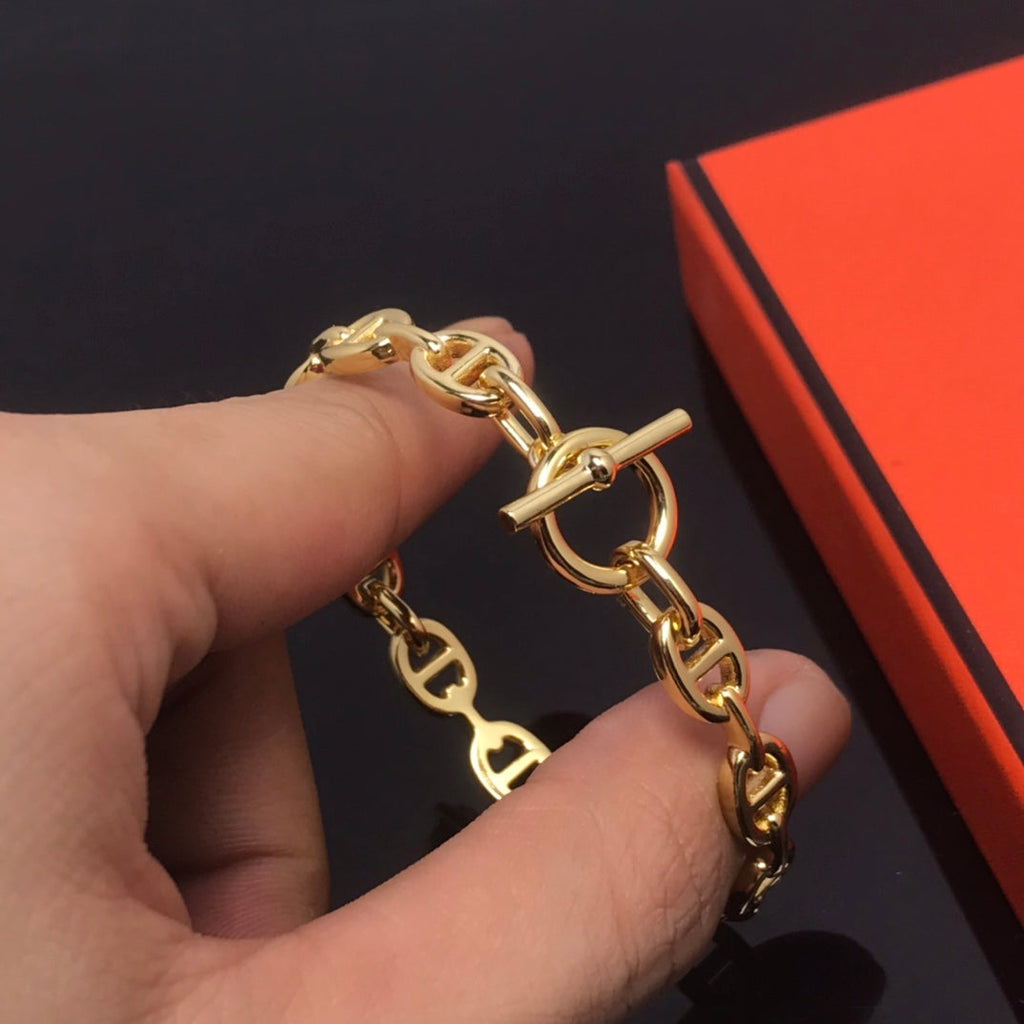 18K Chaine D'ancre Hermes Bracelet