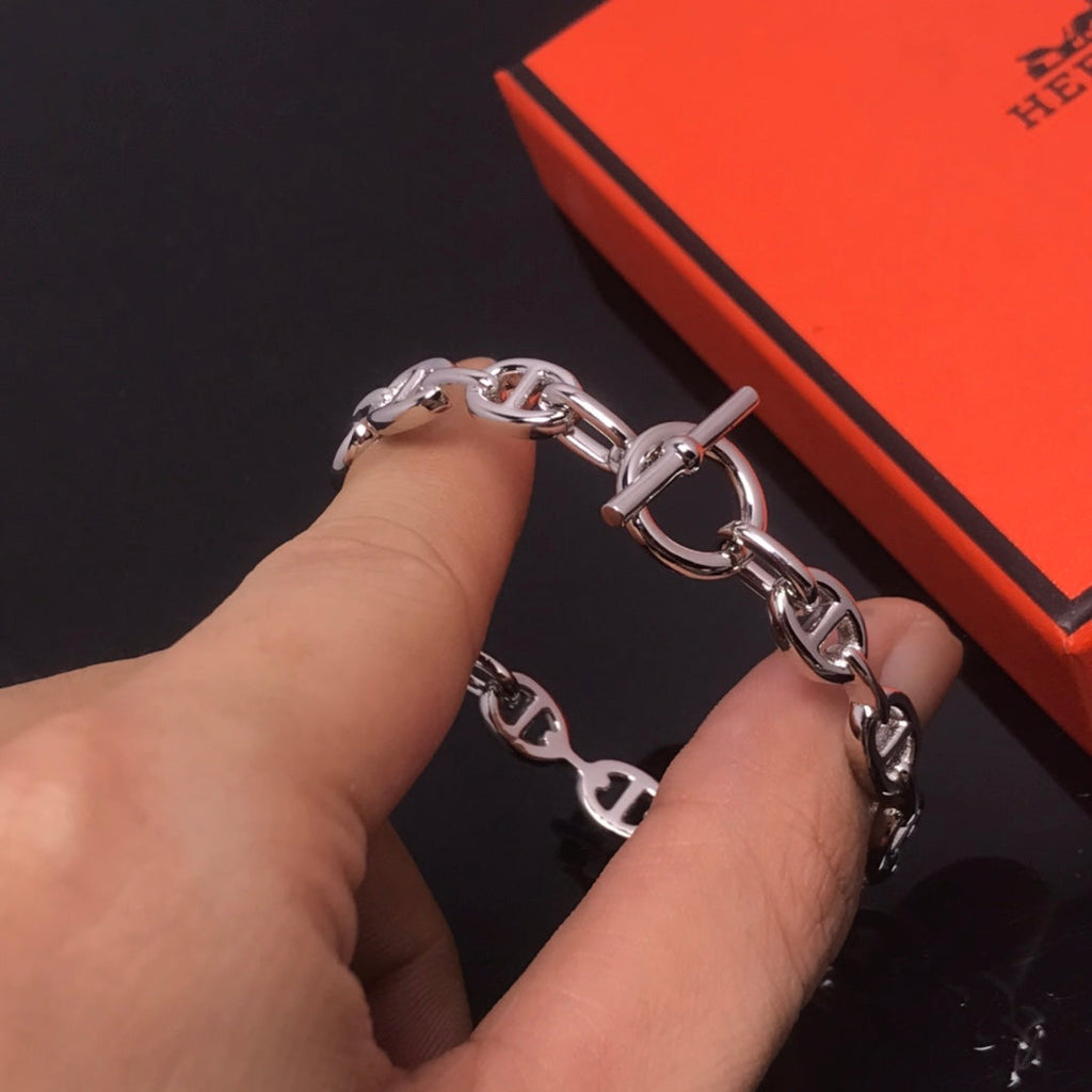 18K Chaine D'ancre Hermes Bracelet