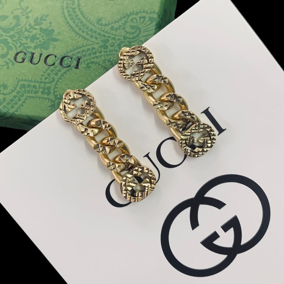 18K Gucci Chain Earrings